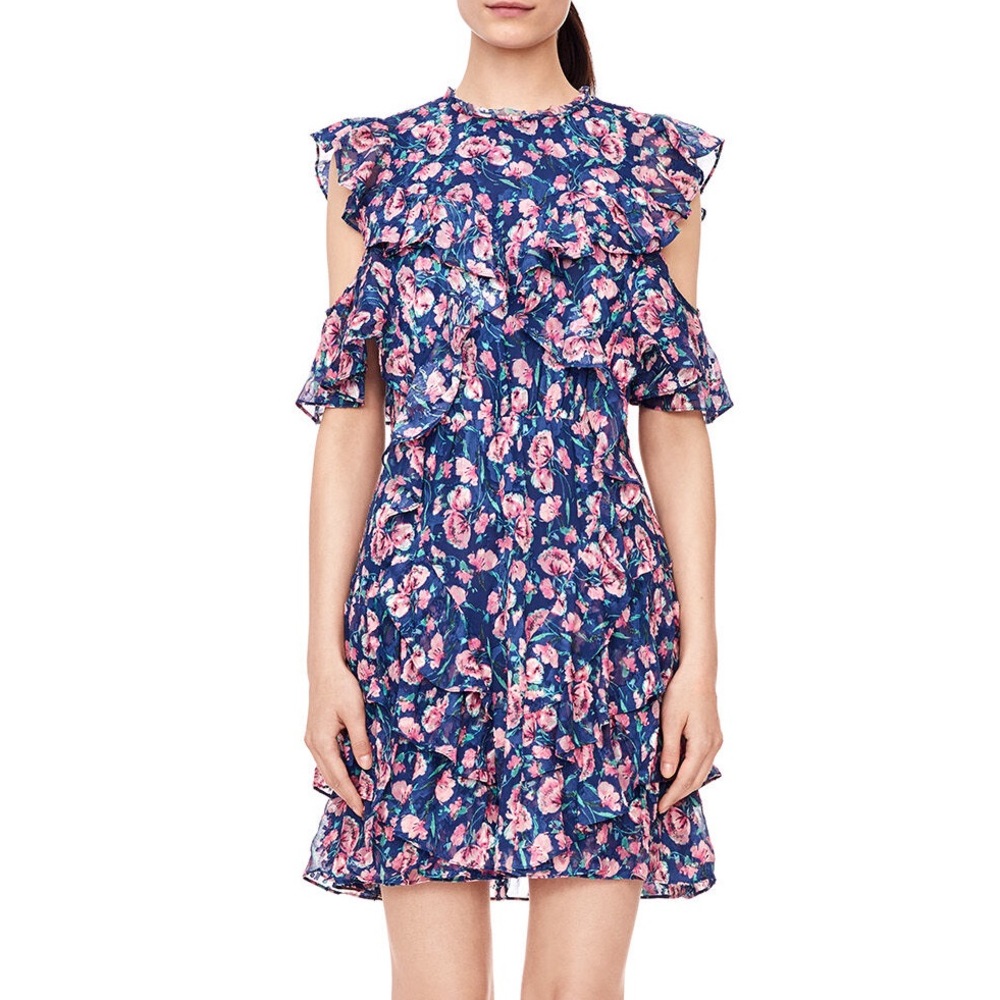 Rebecca Taylor Open Shoulder Tea Rose Dress Size 8